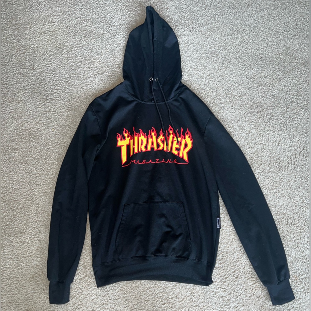 Black Thrasher Flame Hoodie